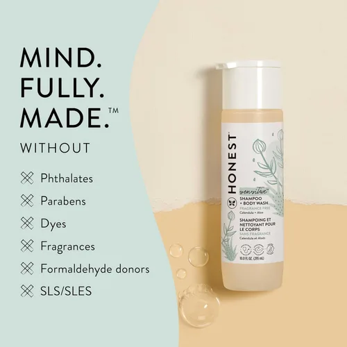 Vista 9 de The Honest Company Paquete de artículos esenciales de género neutro para recién nacidos, derivados naturalmente, hipoalergénicos, sin fragancia