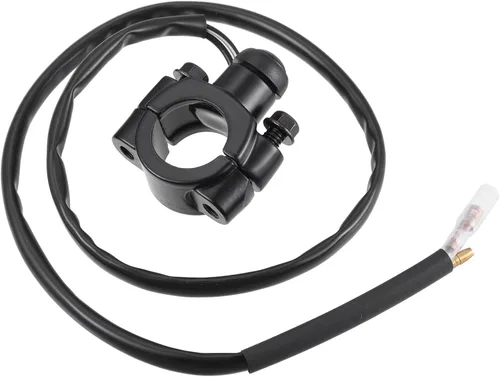 Vista 4 de X AUTOHAUX 1 unids 7/8 "motocicleta manillar control cuerno arranque interruptor botón con conectores aleación de aluminio negro