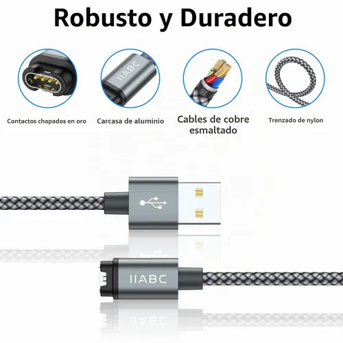 Vista 5 de IIABC Cable de carga compatible con Garmin Watch, paquete de 2 cables de carga USB de 3.3 pies para Garmin Fenix 5 5S Plus 6 6S 6X Pro 7 7S 7X