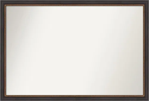 Vista 58 de Amanti Art Espejo de baño negro para sobre el fregadero, 23 x 23 pulgadas, espejo cuadrado negro Ashton, marco de madera tradicional mediano, se