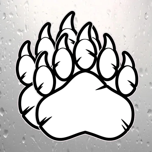 Vista 7 de Grizzly Bear Paw Prints - Paquete de 2 calcomanías para parachoques, calcomanías de Sticker Bomb Vinyl para automóvil, camión, computadora