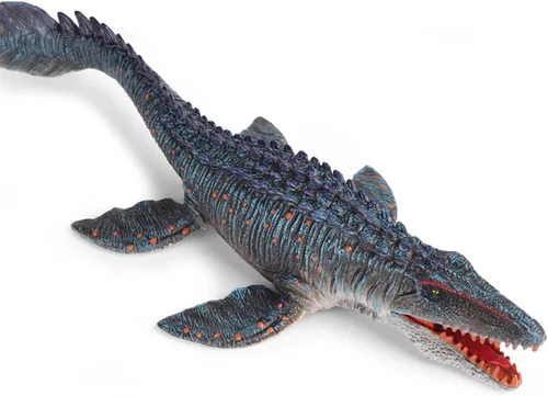 Vista 7 de EOIVSH Figura Gigante de Cocodrilo de Juguete, Figura de Acción de Cocodrilo Realista de 15" con Mandíbula Movible, Figura Educativa de Animal