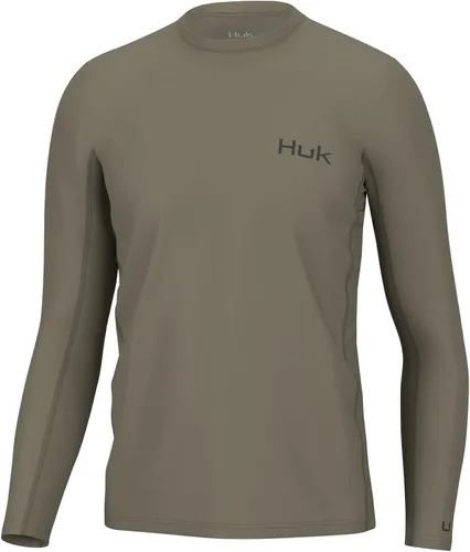 Vista 6 de HUK Camisa de manga larga Icon X para hombre, camisa de pesca de alto rendimiento Azul celeste