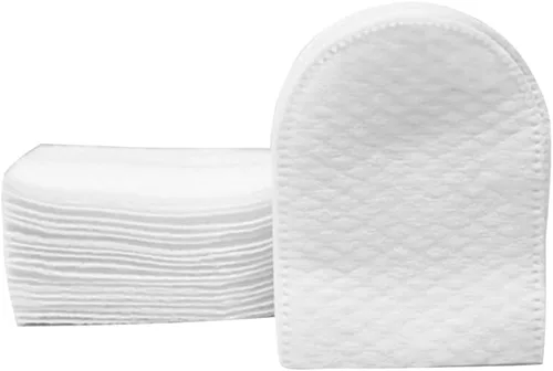 Vista 4 de 240 almohadillas de algodón de bolsillo en forma de U, almohadillas de algodón facial para maquillaje, cosméticos suaves con caja de almacenamiento