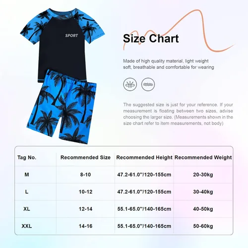 Vista 5 de Hansber Conjunto de 2 piezas de camiseta de protección para adolescentes y niños con camiseta de manga corta
