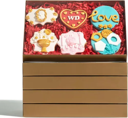 Vista 11 de RomanticBaking Paquete de 10 cajas transparentes para galletas de 9 1/2" x 6" x 1 1/4" pulgadas con ventana, cajas de panadería, cajas