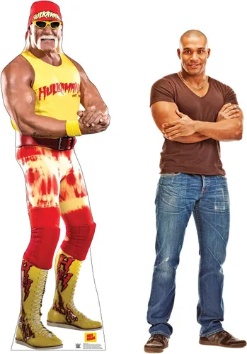 Vista 3 de Cardboard People Hulk Hogan - Soporte de cartón de tamaño real - WWE - Fabricado en Estados Unidos