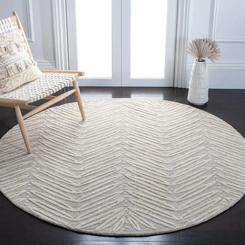 Vista 22 de Martha Stewart x SAFAVIEH - Colección de alfombras de área, alfombra de 2 pies 3 pulgadas x 10 pies, gamuza beige, lana y viscosa hecha a mano