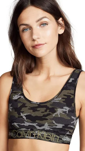 Vista 11 de Calvin Klein Bralette moderno de algodón elástico V-Day sin forro Gris Caliente