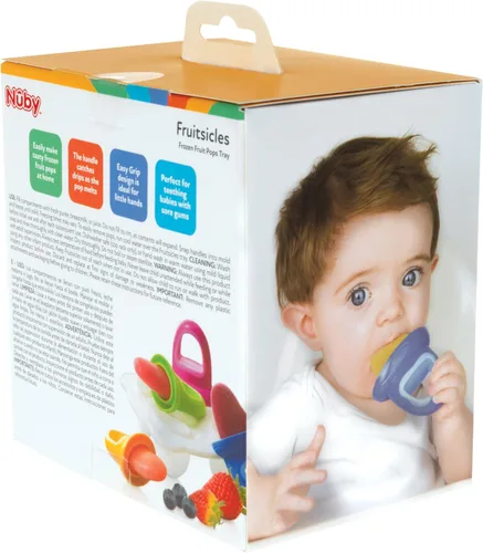 Vista 2 de Nuby Garden Fresh Fruitsicle - Moldes con bandejas para paletas de helado, multicolor