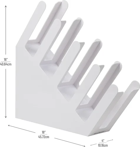 Vista 3 de Mind Reader - Soporte acrílico de 3 compartimentos para vasos desechables apilados, para bebidas calientes o frías