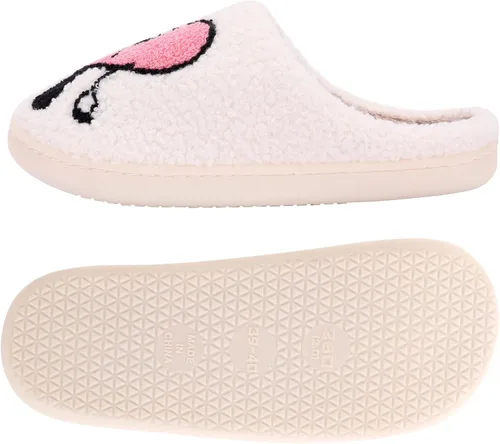 Vista 2 de Qubuwalk Christmas Elk Slippers Bad Cute Bunny Slippers Warm Fuzzy Slippers Cozy House Slippers for Women Men Slip-on Indoor Outdoor Slippers