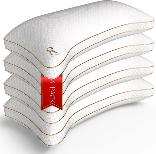Vista 16 de Royal Therapy - Almohada de espuma viscoelástica Queen, almohada de espuma triturada ajustable sin olor para el alivio del dolor de cuello