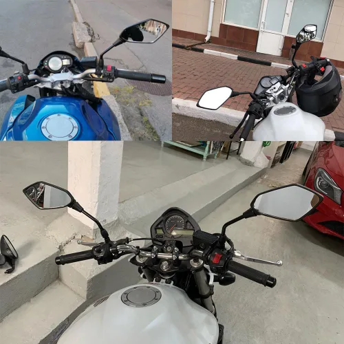 Vista 3 de KaftKO Espejos de motocicleta, para Y-AMAHA TDM-900 850 mt125 mt03 mt01 mt-125 03 01 xt660 1 par de espejos retrovisores de motocicleta 0.394 in