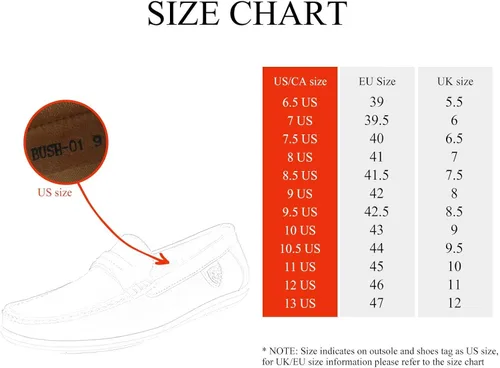 Vista 2 de Bruno Marc Mens Bush Driving Loafers Moccasins Shoes