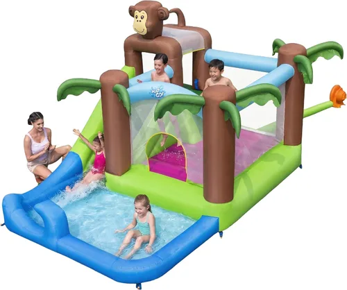 Vista 8 de H2OGO! AstroSplash - Parque acuático inflable para niños con soplador resistente Ondas de cascada