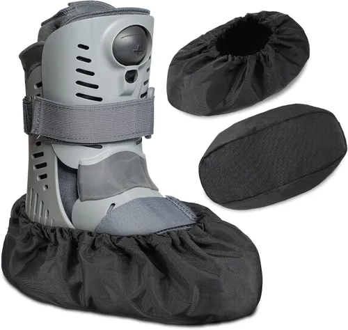 Vista 4 de Geyoga 2 Piezas Fundas para Botas de Caminar con Fractura Tela Oxford Antideslizantes Fundas de Zapatos Reutilizables para Zapatos de Recuperación