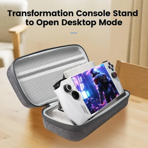 Vista 5 de sarlar Rog Ally Funda de transporte compatible con ASUS ROG Ally Gaming portátil y accesorios, funda rígida de gran espacio para adaptador de CA