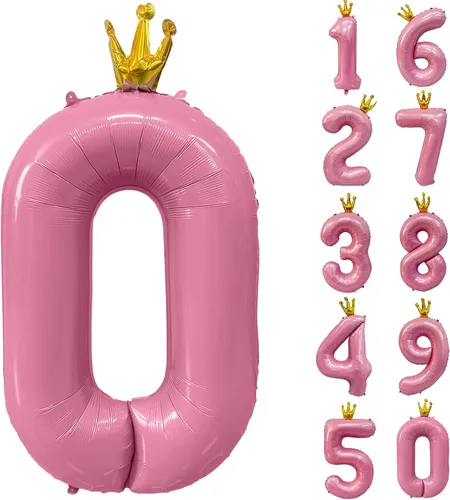 Vista 106 de Globos gigantes de helio de aluminio de 40 pulgadas, color negro, globos digitales grandes del número 0 para decoración de fiesta de cumpleaños