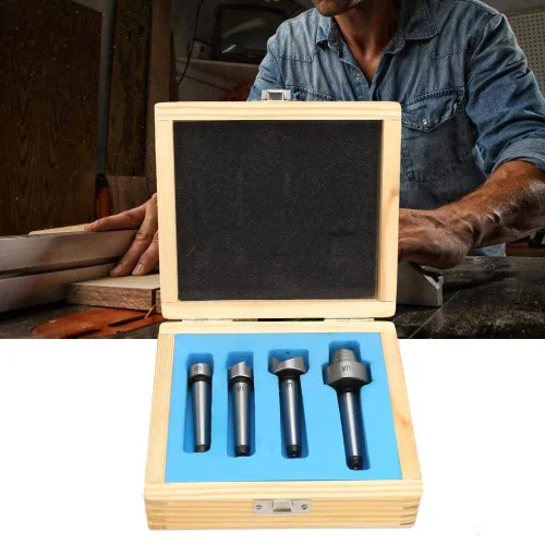 Vista 4 de 4pcs MT1 Torno de madera Live Center Drive Spur Cup Herramientas de torneado para carpintería con caja de madera (MT1)