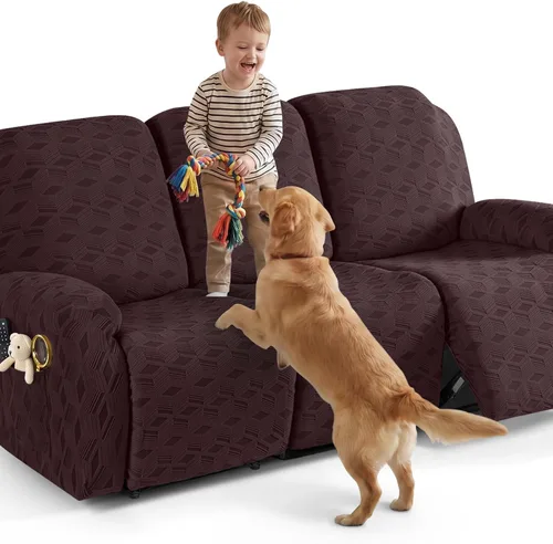Vista 59 de TAOCOCO Funda para Reclinable de 3 Piezas, Fundas para Silla Reclinable, Funda Elástica de Jacquard para Silla Reclinable, Protector de Muebles