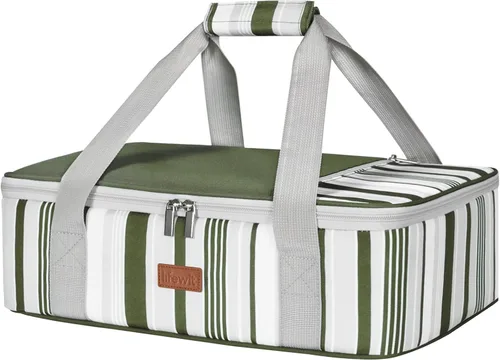 Vista 20 de Lifewit - Porta ollas aislada para alimentos calientes o fríos, olla con tapa y estuche de transporte, soporte para lasaña para fiestas de comida