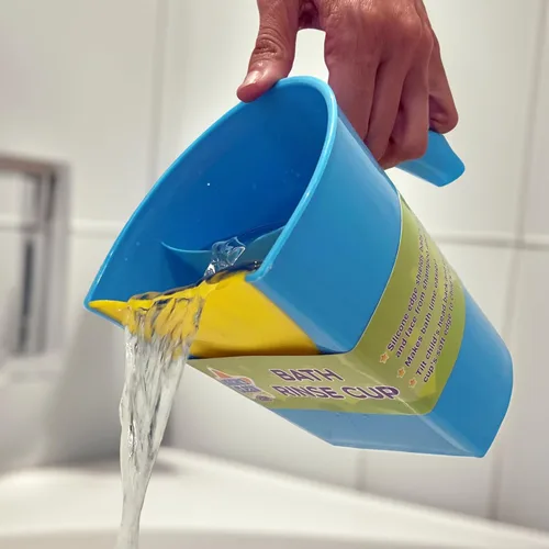 Vista 5 de Mighty Clean Baby Taza de enjuague de champú Cubo de enjuague de baño para bebés para lavar el cabello y lavar el champú protegiendo los ojos