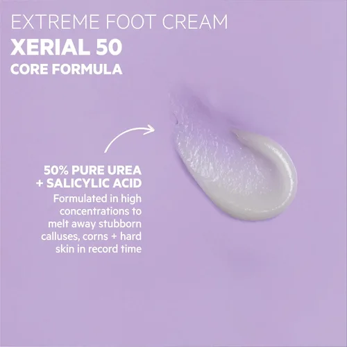 Vista 2 de SVR - Xerial 50 Extreme Foot - Crema hidratante intensa para pies con 50% de urea - Para pies, manos, codos y rodillas ásperos y secos - Ofrece