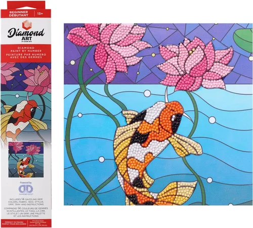 Vista 9 de DIAMOND ART BY LEISURE ARTS Kits de pintura de diamantes para adultos, abeja principiante de 8 x 8 pulgadas