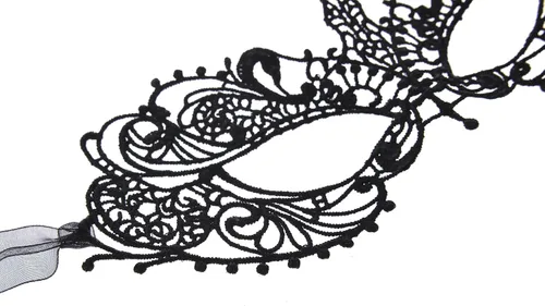 Vista 3 de Máscara de mascarada para mujer, máscara de ojos de encaje, material suave y suave para fiesta de baile, accesorios de disfraces de Halloween