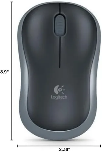 Vista 4 de Mouse inalámbrico - Mouse inalámbrico Logitech M185, negro y rojo