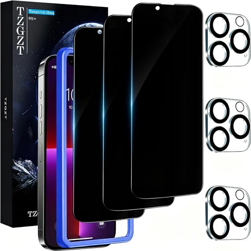 Vista 14 de TZGZT Protección de cámara para iPhone 12 de vidrio templado, [Accesorios] Cubierta protectora magnética con 2X protector de pantalla, para mujeres