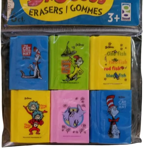 Vista 4 de Dr. Seuss - Gomas de borrar con temática - 6 borradores cada uno