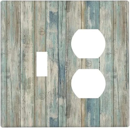 Vista 164 de Placa de Pared en Blanco de 1-Gang Sin Dispositivo Beige Lindo Vintage Boho de los 70s Hongo Fungus Planta Floral Botánica Libélula Interruptor