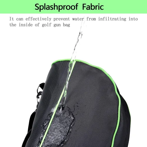 Vista 7 de Estuche de viaje para palos de golf, bolsa plegable con base dura, para práctica de campo de práctica, ligera, bolsa de transporte para 7 clubes