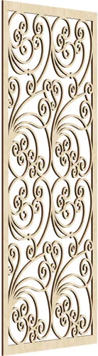 Vista 144 de 9 3/8"W x 24 3/8"H x 1/4"T Marilla Decorativos Paneles de Pared de Madera Calado, Abedul