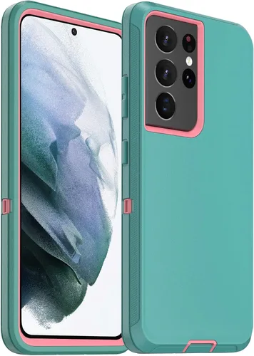 Vista 10 de Gurible - Funda para Samsung Galaxy S21 Plus, protección resistente de 3 capas, a prueba de golpes, a prueba de polvo, antiarañazos, con cubierta