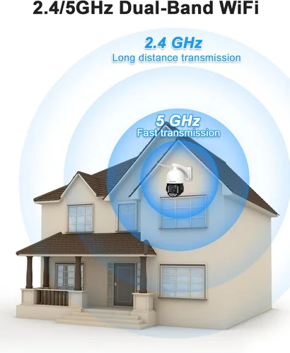 Vista 8 de Cámara de seguridad PTZ 4K para exteriores con zoom óptico de 30X, visión nocturna de 1000 pies, cámara IP inalámbrica RTSP WiFi de 8MP 360°