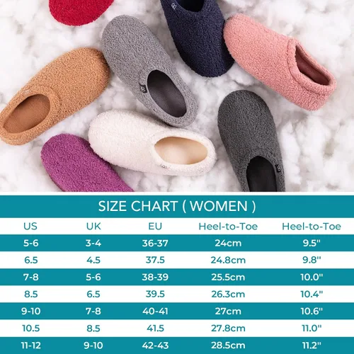 Vista 6 de HomeTop Mocasines de espuma viscoelástica de piel rizada y mullida con forro polar