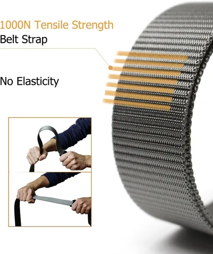 Vista 3 de Cinturón táctico de nylon para hombre con hebilla plástica