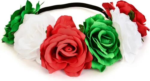 Vista 11 de Diadema de corona floral rosa guirnalda de flores para festival de boda Negro