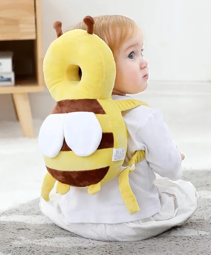 Vista 6 de Feidoog Mochila protectora de cabeza de bebé con 3 rodilleras de bebé para caminar y gatear abeja