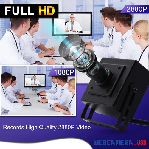 Vista 7 de Cámara USB de gran angular de 13 MP con micrófono para computadora 100 grados sin distorsión lente webcam mini UVC USB2.0 PC cámara industrial video