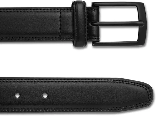Vista 4 de MILORDE Cinturón de vestir de cuero genuino para hombre, hecho a mano, 100% cuero de vaca, diseños clásicos y modernos para trabajo, negocios y uso