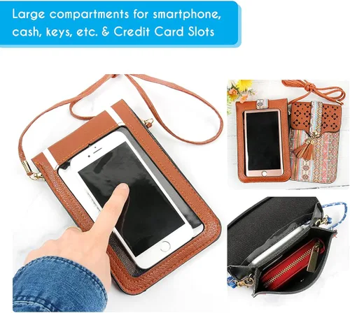 Vista 4 de Bolsa de viaje pequeña Correa cruzada para teléfono inteligente, funda para pantalla táctil, juego deportivo, animal, bandera estadounidense