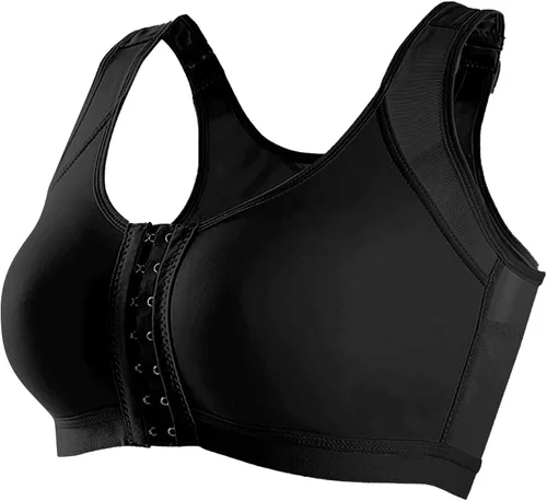 Vista 7 de XINSHIDE 1 2 3 piezas sujetador deportivo con cierre frontal para mujer con malla cómodo sin varillas brasier acolchado pushup ropa