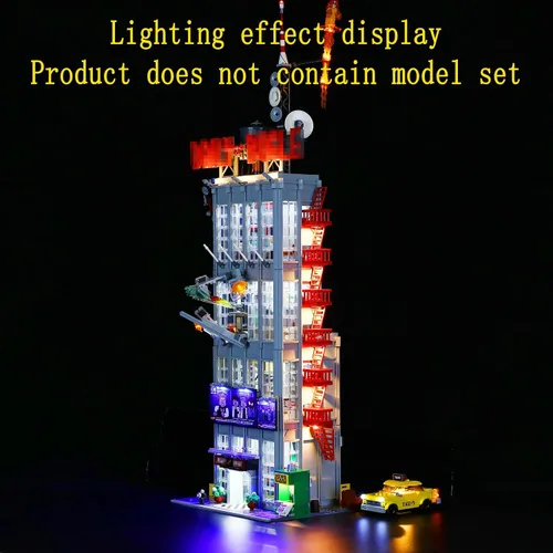 Vista 4 de GEAMENT Kit de luz LED compatible con Lego Daily Bugle - Juego de iluminación para modelo de construcción 76178 (juego de modelos no incluidos)