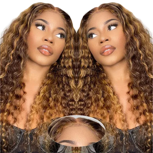 Vista 9 de NKTU Pelucas de cabello humano con encaje frontal, sin pegamento, para Color natural recto