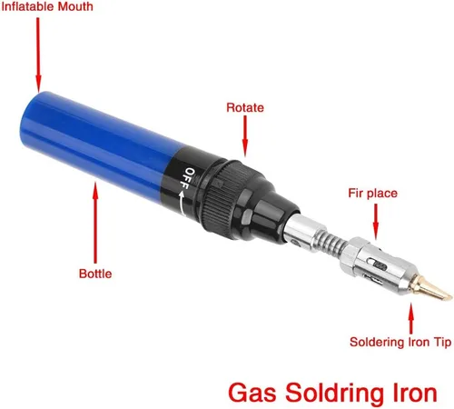 Vista 4 de Soldador de butano inalámbrico y mini bolígrafo de antorcha – Pistola de soldadura de soplete de gas para productos electrónicos y circuitos