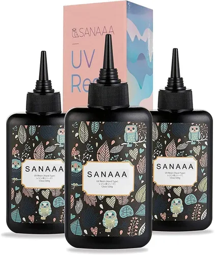 Vista 6 de SANAAA Resina UV Transparente Dura Tipo Claro 100g, Resina de Secado UV Activado por Luz Solar para Hacer Joyería DIY de Pendientes y Colgantes